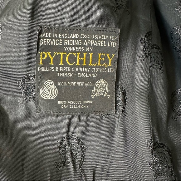 Pytchley Women’s Gray White & Blue Wool English Hunt Show Coat - Picture 8 of 8